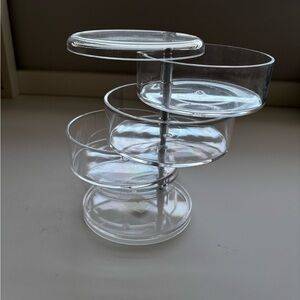 🎁 Clear 4-Section Acrylic Swivel Organizer By The Container Store + Gift